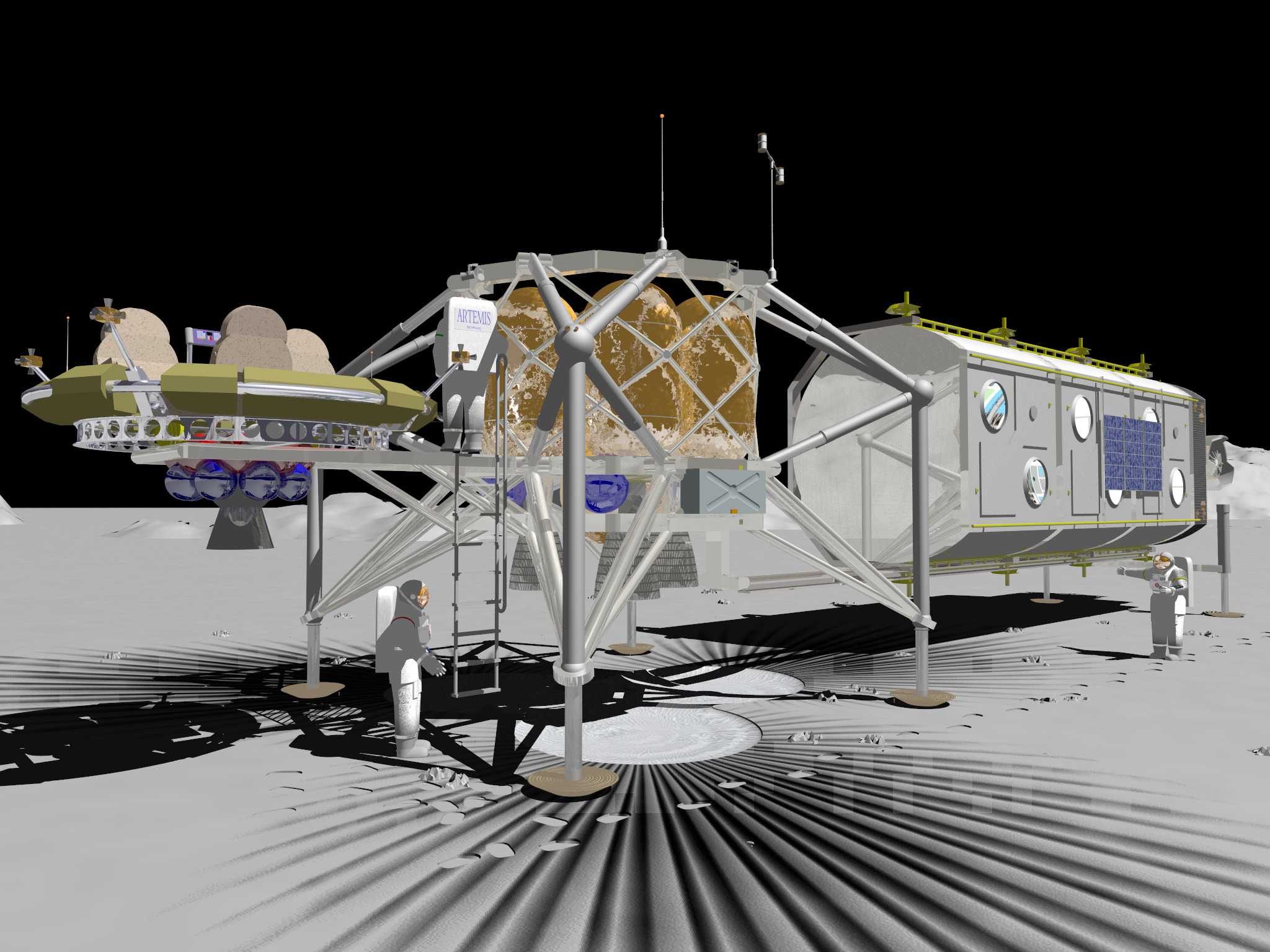 Artemis Mission 1 landed at the settlement location